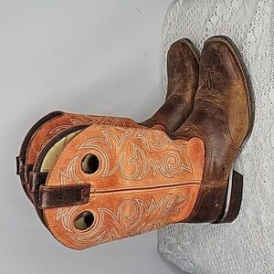 Durango Rebel 12" shaft saddle up leather tan cowboy horse rider boots sz 9